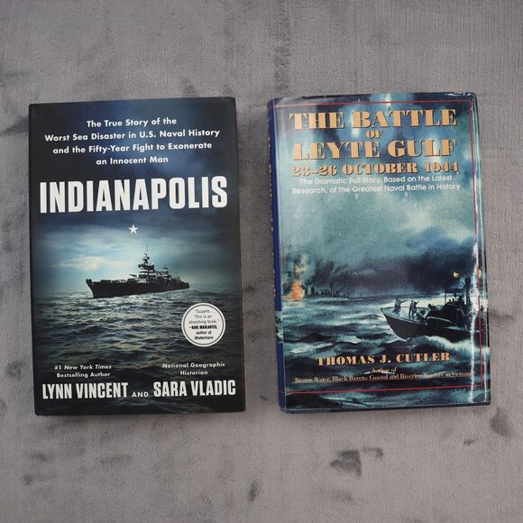 Indianapolis Leyte Gulf 1944 Illustrated Hardcover US Navel History Set Of 2 - Picture 1 of 16